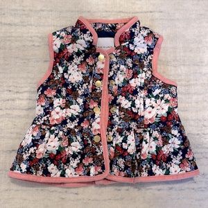 Janie and Jack Floral Peplum Vest Size 6-12 months